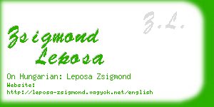 zsigmond leposa business card